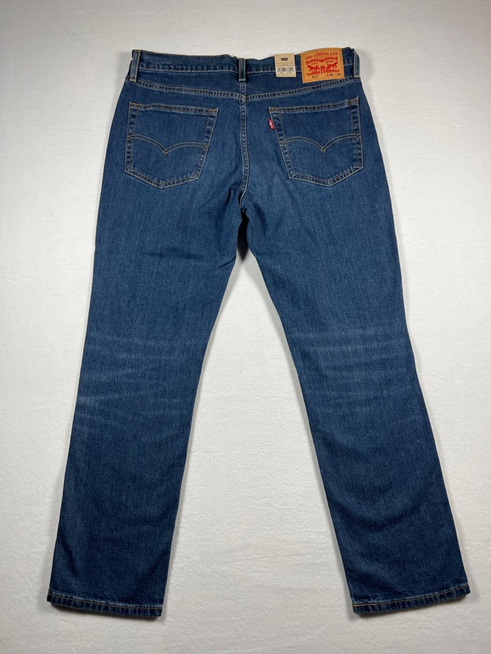 NWT Levis 511 Slim Fit Straight Leg Medium Wash Blue Denim Jeans Men Size 36x29